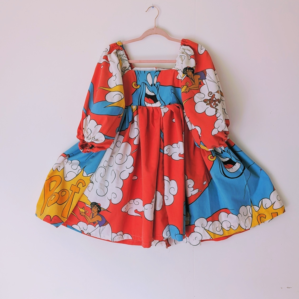 Colorful Cartoon Print Dress